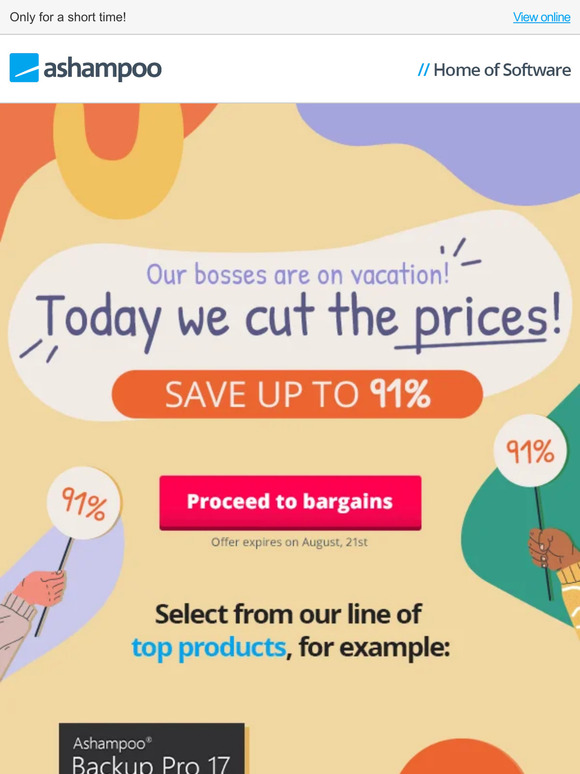 Our CEO is on vacation - Today we cut the prices