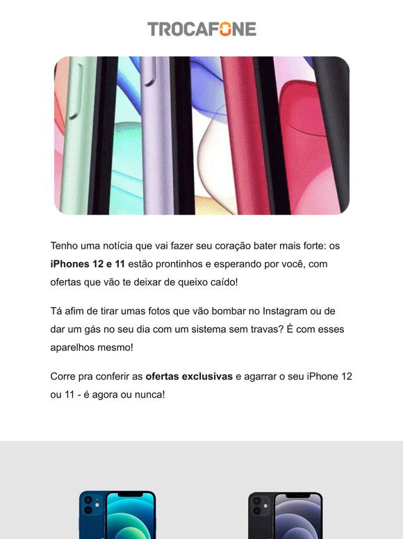 📱 Chegou a hora: iPhones 12 e 11 com top ofertas!