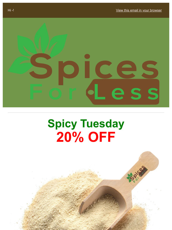 Spicy Tuesday! 20% Off This Favorite Item!
