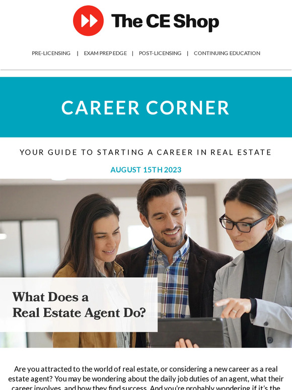 The CE Shop [Blog] What Does a Real Estate Agent Do? Milled