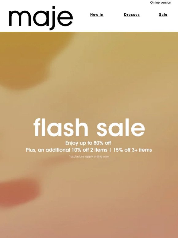 FLASH SALE | Up to 80% Off