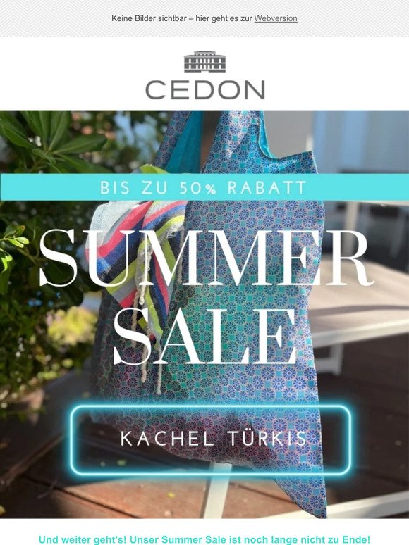 Summer Sale  -  Kachel türkis
