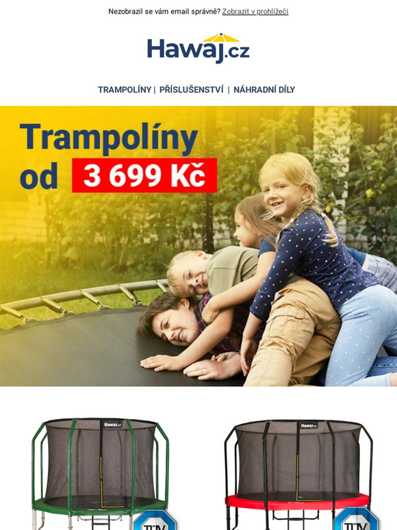 Trampolíny za výprodejové ceny. 🤑