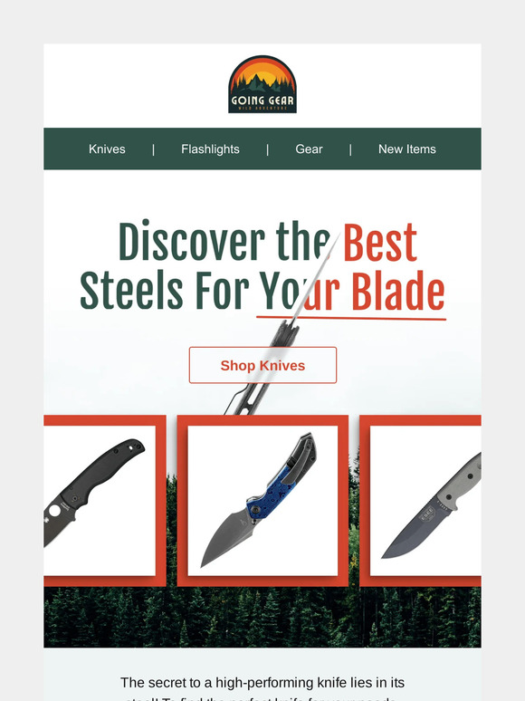 Going Gear 5 best types of steel for knives Milled
