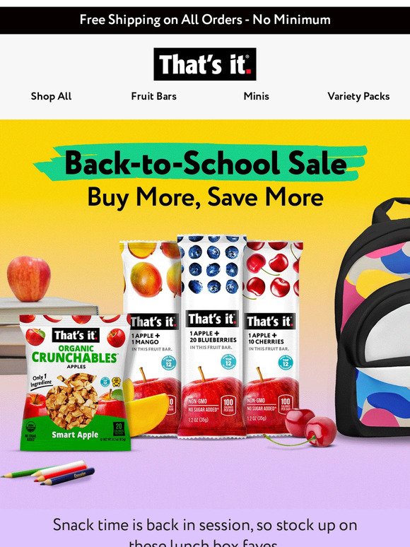 25% Off Back-to-School Snacks 🎒