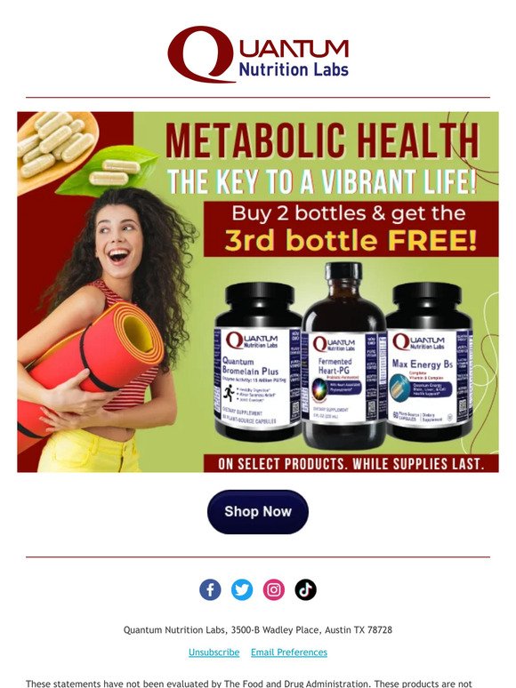 Unlock a healthy metabolism with our August special!