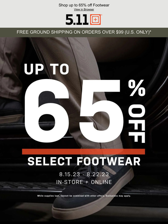 Up to 65% Off Select Footwear 👞