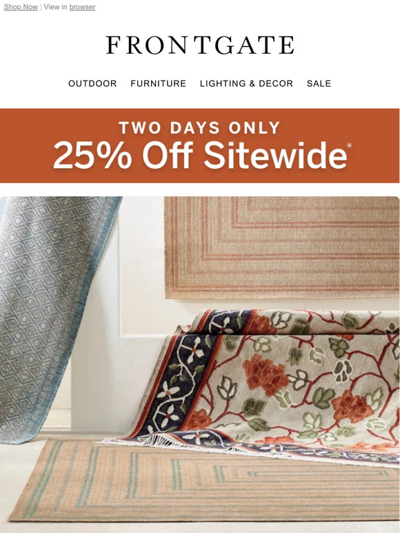 2 DAYS ONLY: 25% off sitewide starts now!