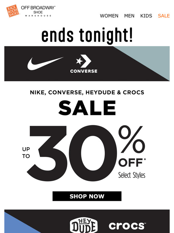 Ends at midnight! Up to 30% OFF your favorite brands 🕛
