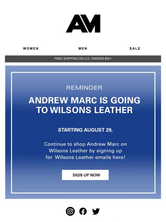 Andrew Marc 🤝 Wilsons Leather