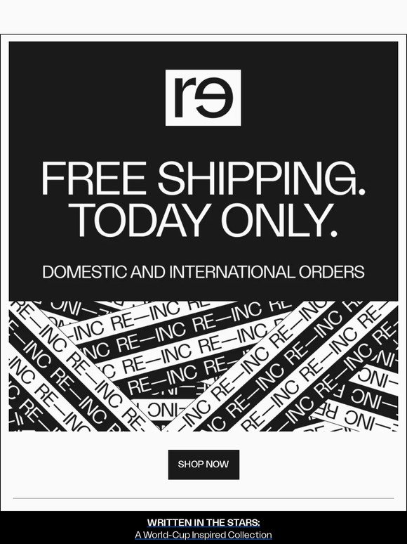 Free Shipping! Today Only.