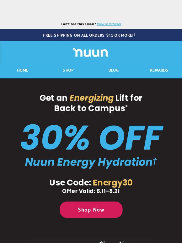 Nuunie, don't miss it! 30% OFF