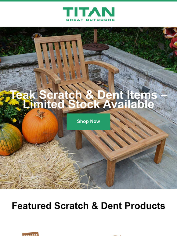 🚨 Save Big on Teak Furniture with Scratch & Dent Deals 🚨