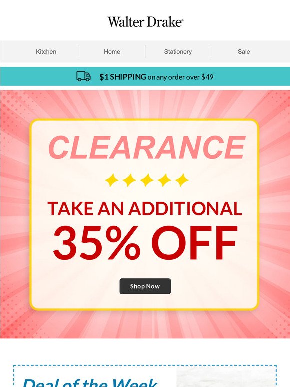 CLEARANCE! Take An Additional 35% Off