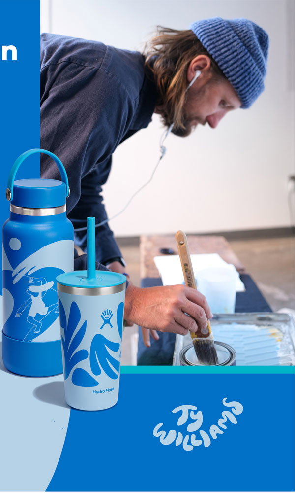 Travel Bottle 32 Oz Wide Mouth Limited Edition Surf Flask Bottle Insulated  Ocean Hydro Flask Hydro