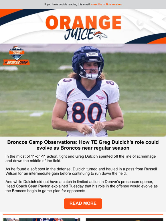 Broncos' Greg Dulcich's focus on health should boost stats