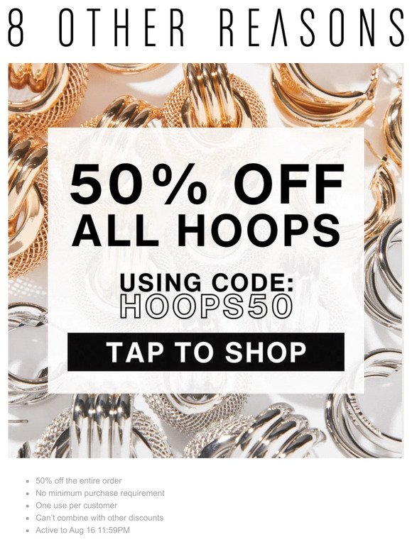 50% off 24 hours ONLY