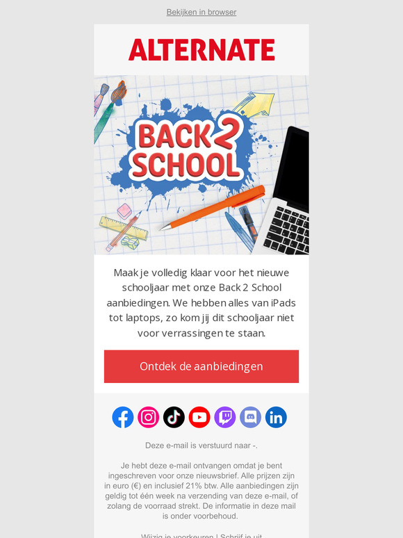 Alles om je voor te bereiden op het nieuwe schooljaar.