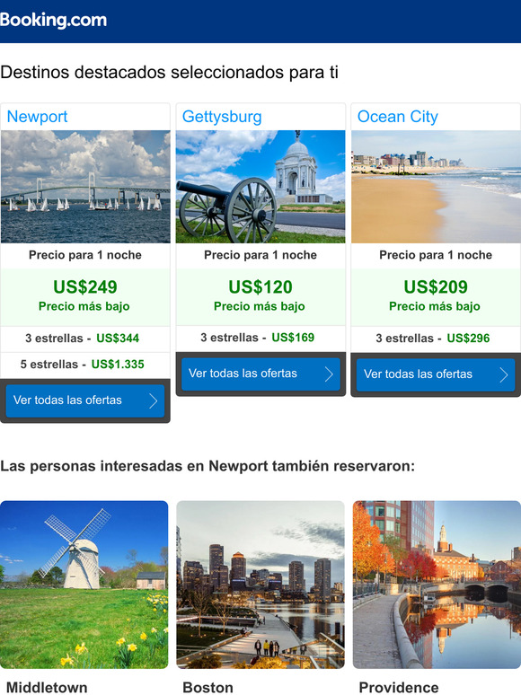 Estos son los precios en Newport y Gettysburg