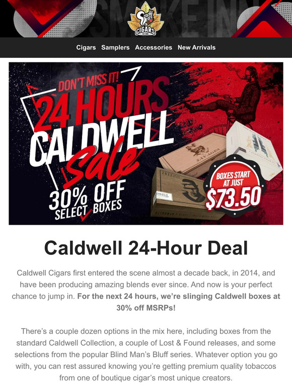 30% Off Caldwell - 24 Hours Only