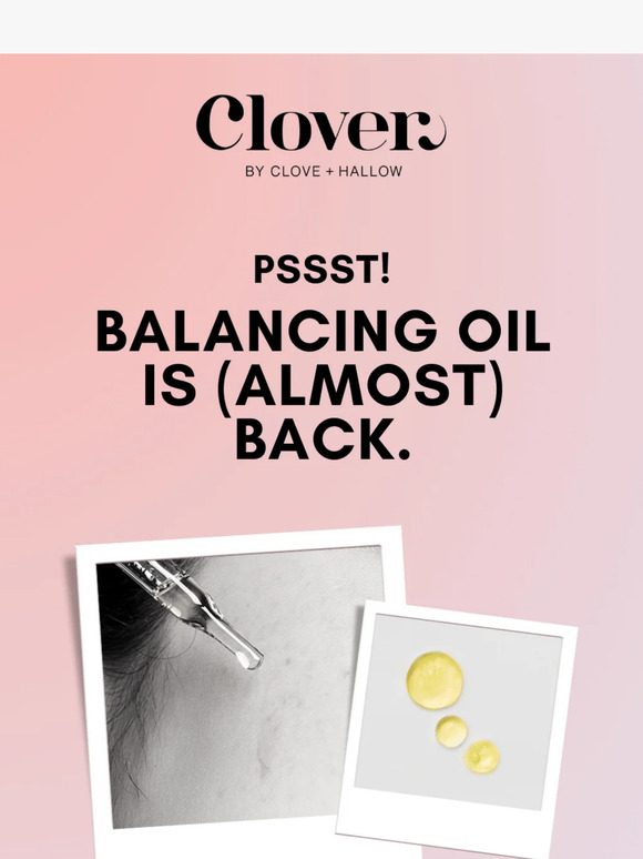 Balancing Oil is coming BACK.