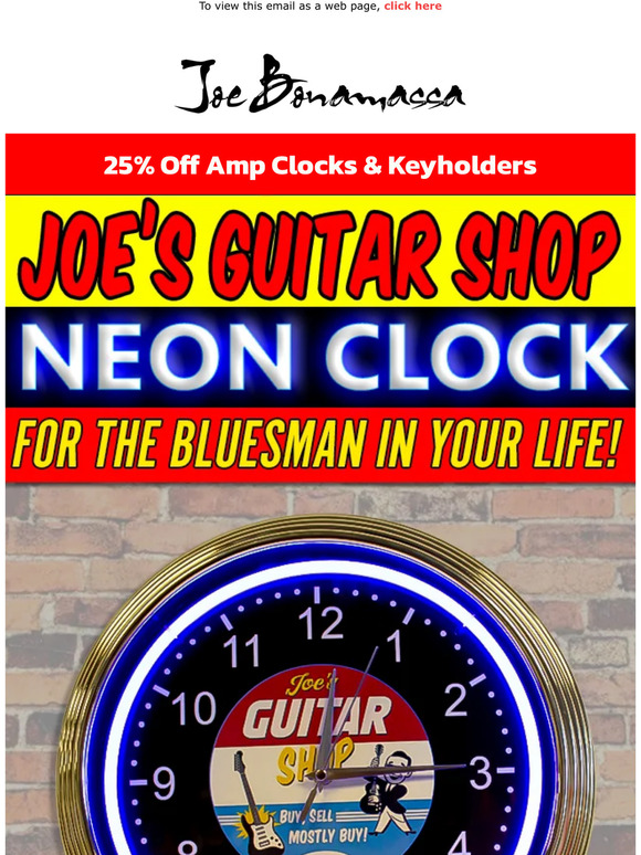 The Ultimate Man Cave Addition - New Neon Blues Clock! - 25% Off!