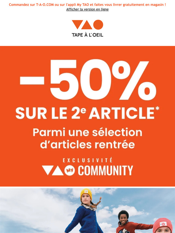 -50% sur le 2ème pour une rentrée trop stylée 😋