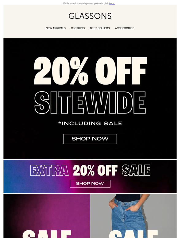 20% OFF SITEWIDE CONTINUES!