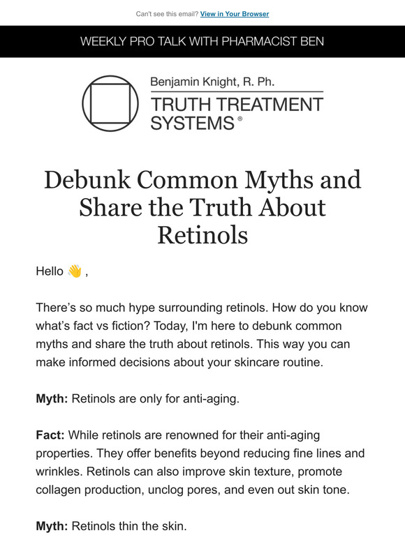 Truth Treatments: The Truth About Retinols: Separating Facts from Fiction  Milled