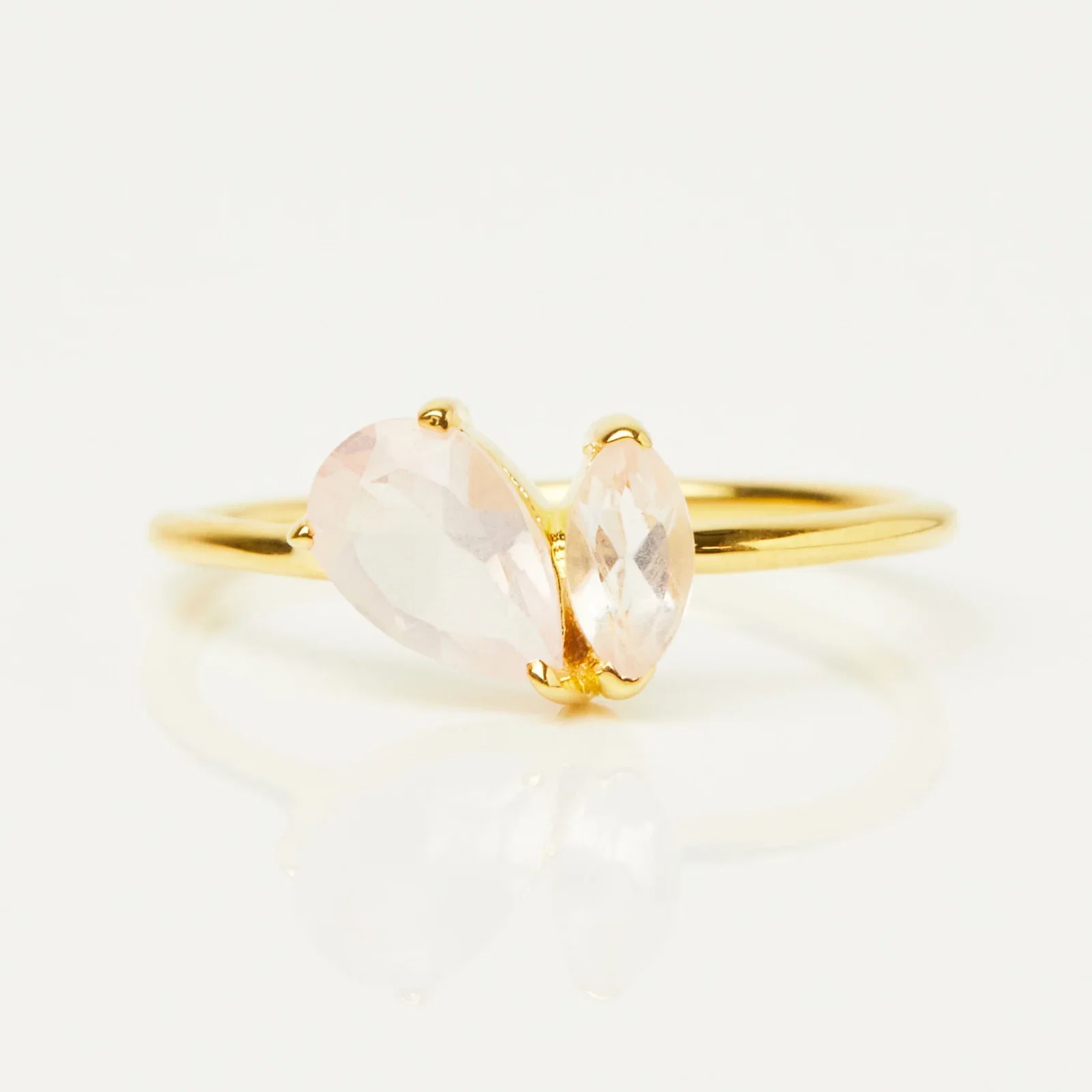 Image of Zoe Sugg Love Intention Ring in Rose Quartz