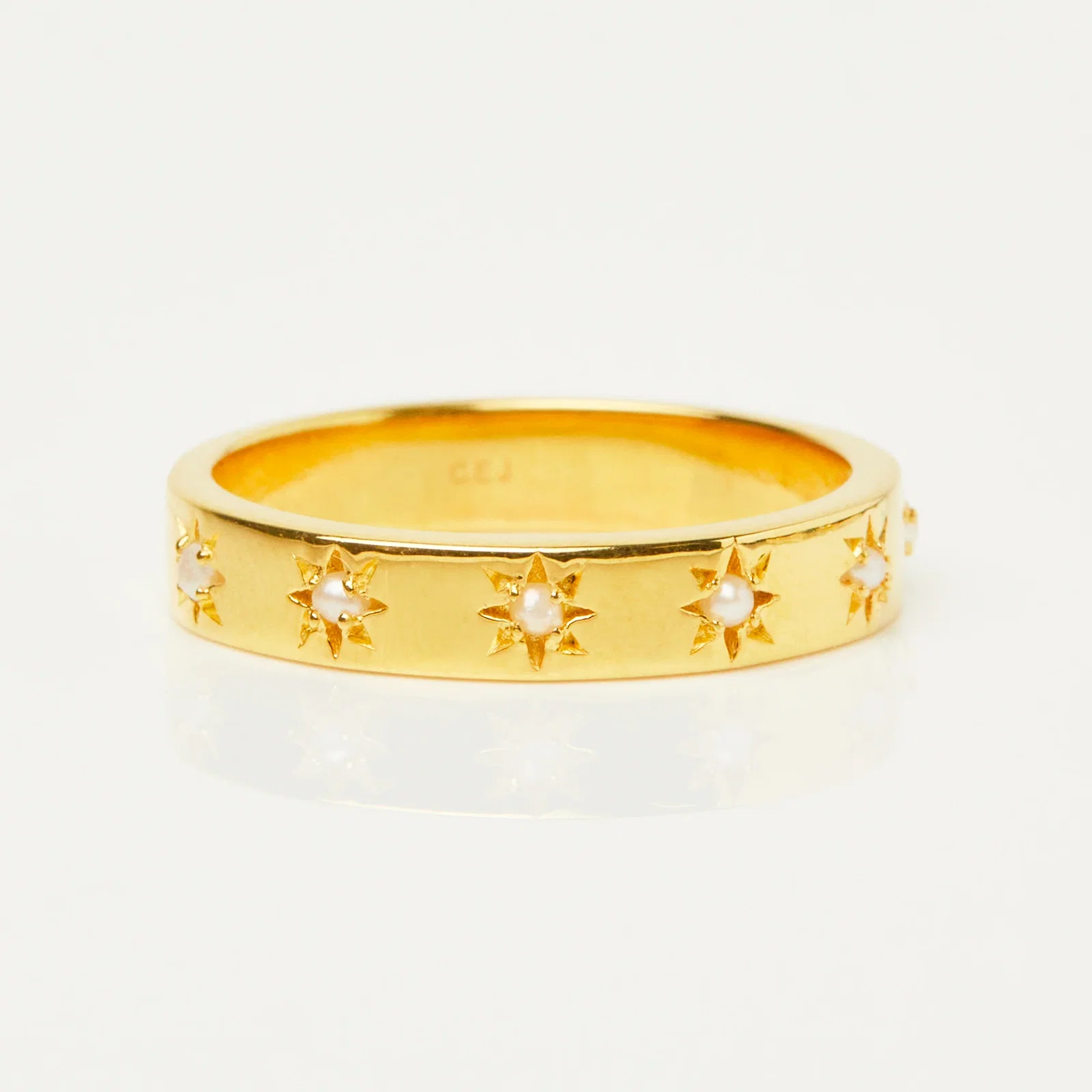 Image of Zoe Sugg Luck Intention Ring in Pearl