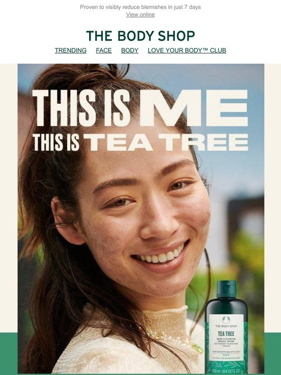 Take control of unpredictable skin days with new Tea Tree 💥