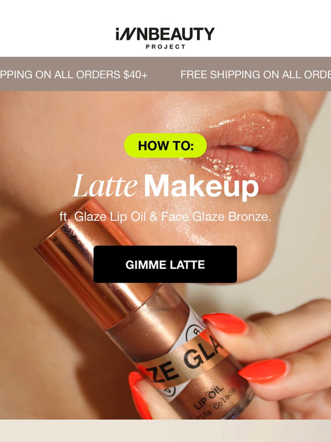 Latte Makeup Kit - 2 Lip Glazes, Face Glaze, & Face Glaze Bronze