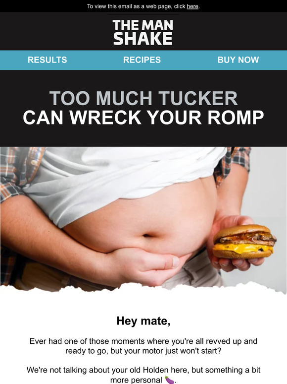 mate - Too Much Junk = BAD sex life 🍆