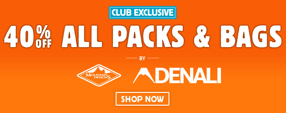 40% Off All Packs & Bags by Mountain Designs, Denali