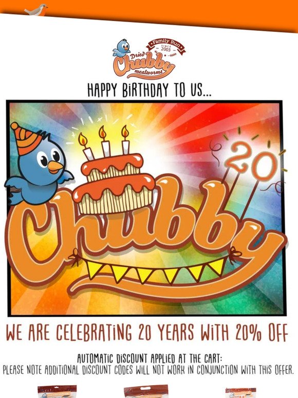 🎈 It's Our Birthday - Enjoy 20% OFF On Us 🧡