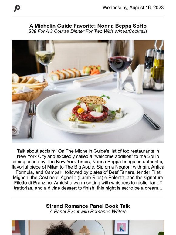 Michelin Dining In SoHo, Time For Romance, Ralph Lauren Sample Sale, West Village Brunch & More...