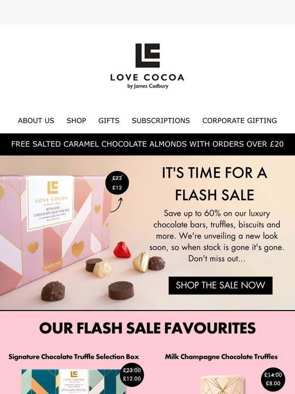 Love Cocoa's FLASH SALE is here...