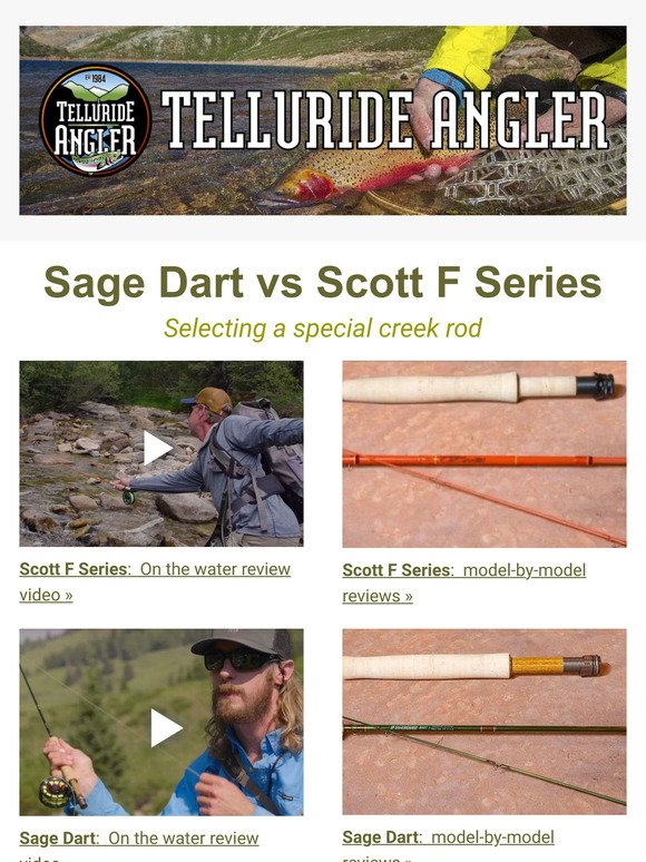 Telluride Angler: Sage Dart vs Scott F: selecting a creek rod