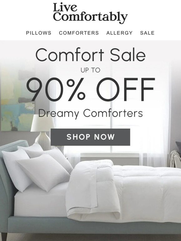 The Comforters of Your Dreams Are up to 90% OFF