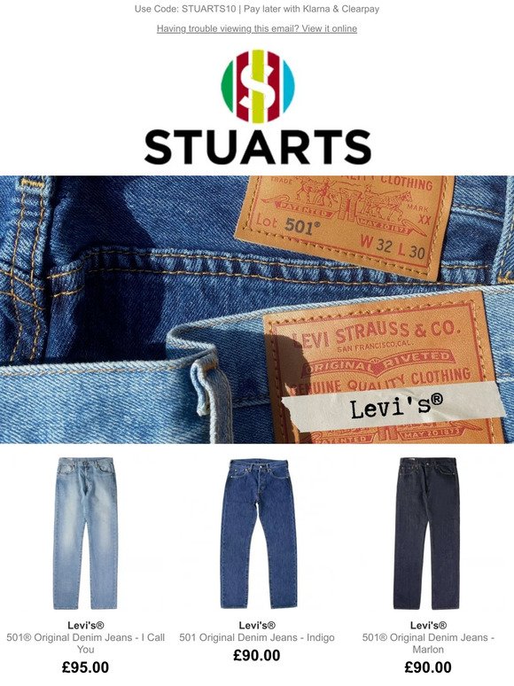 The latest from Levi's®, Carhartt WIP, SWC & more...👌