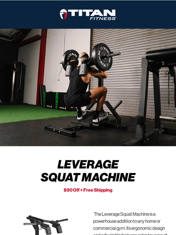 Titan Fitness Leverage Squat Machine, Calf Raise Machine, Hack Squat  Machine