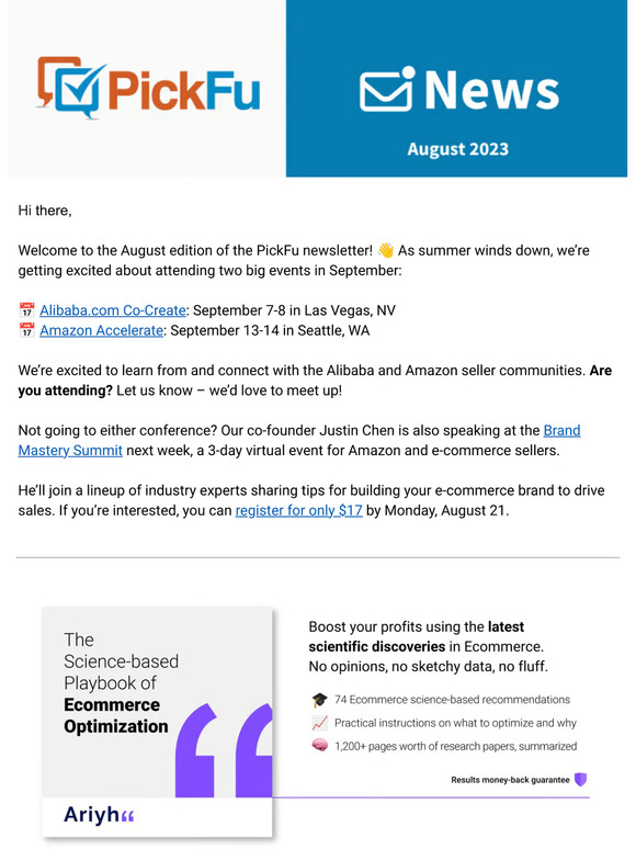 August updates & resources from PickFu 🎉