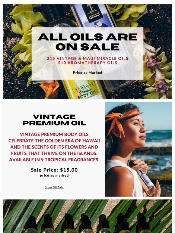 All Oils are on Sale!