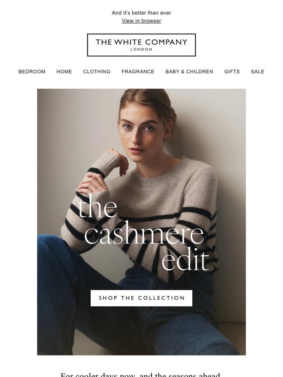 Our cashmere collection is back