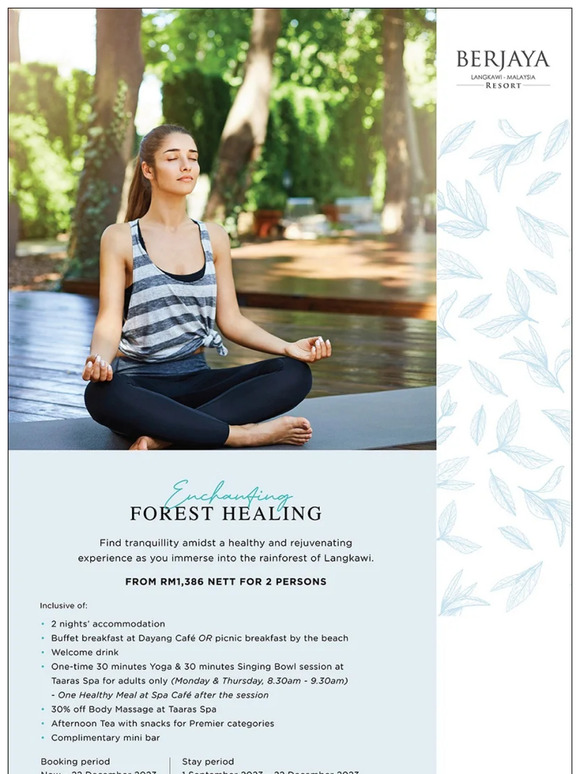 Enchanting Forest Healing @ Berjaya Langkawi Resort