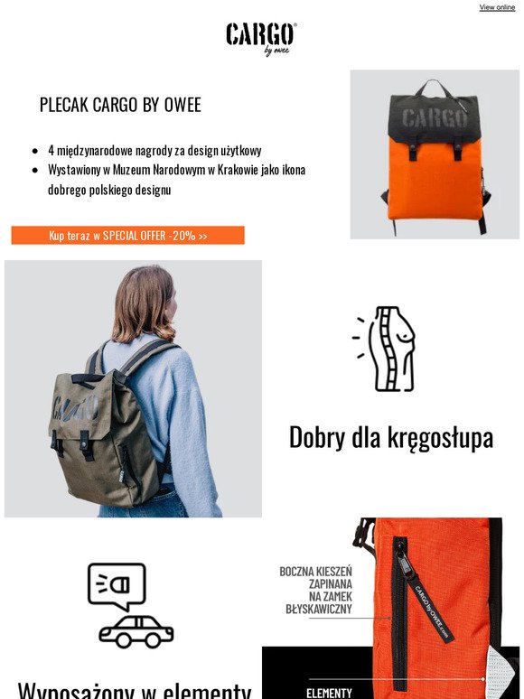 Plecak CARGO - ikona polskiego designu w SPECIAL OFFER 🎒