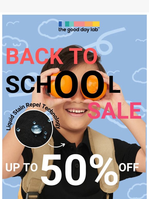 Up to 50% Off?! 😄Stain-free Kids Polos and Shirts the School Year 🧪📚