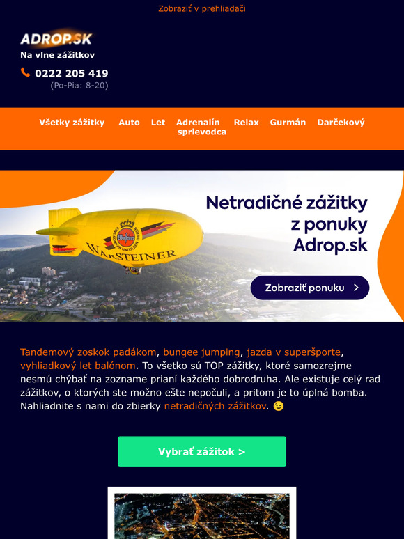 Prinášame vám nevšedné zážitky