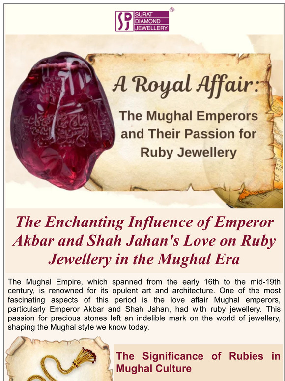 Mughal Majesty: Unveiling the Timeless Allure of Ruby Jewellery in the Mughal Era